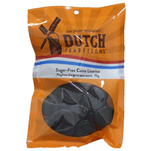 Dutch Traditions Sf Sweet Coins Licorice 75g