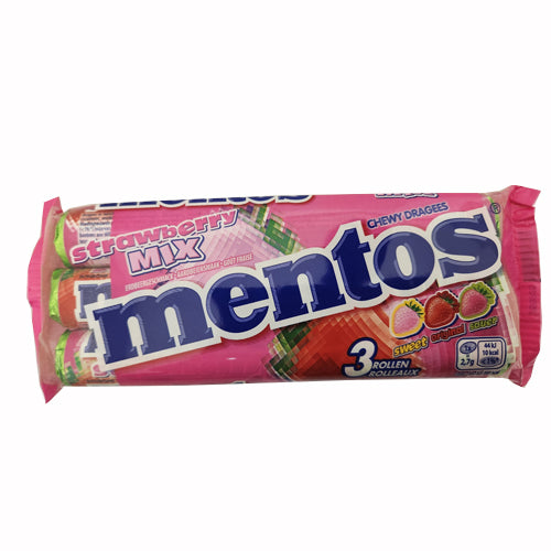 Mentos Strawberries (sweet/Original/sour) 3pk