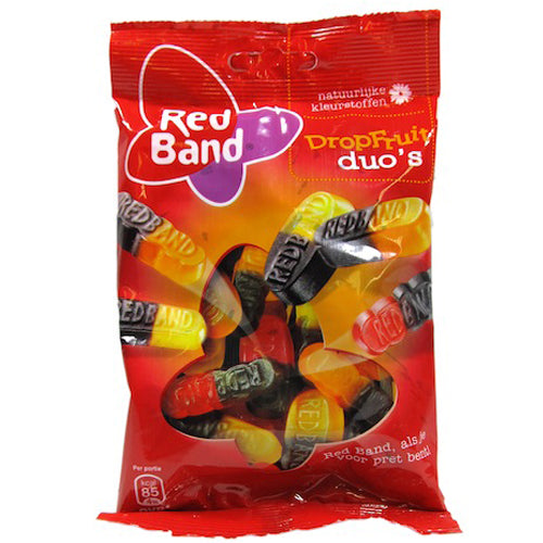 1000g Red Band Drop Fruit Duos, Dutch Sweets- Dutch Sweets