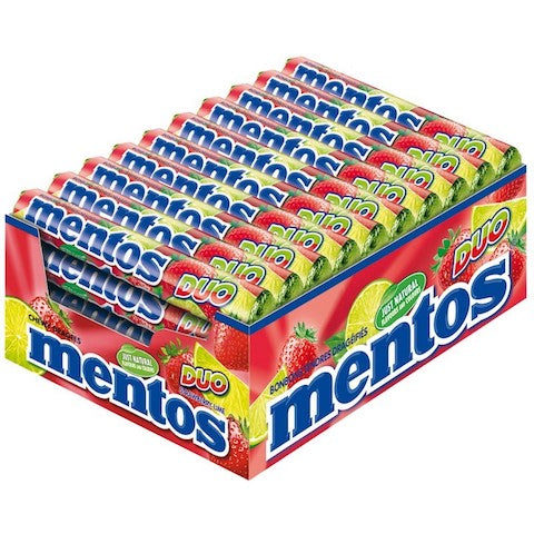 Mentos Strwbry/Lime Rolls 38g